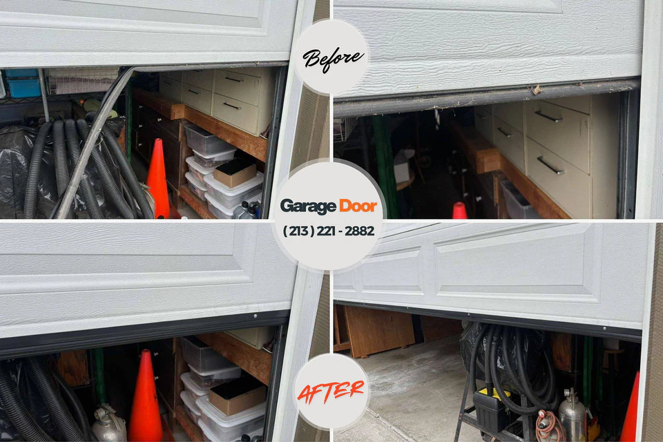Before and after: garage door company Nibley, UT